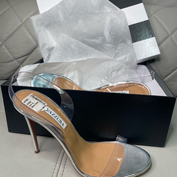 Aquazzura So Nude Plexi Sandal 105  size 40 - Picture 14 of 14